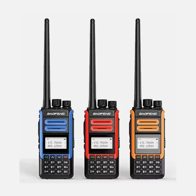 ซื้อ BF-H7 Dual Band Portable Walkie Talkie VHF UHF 136-174MHZ 400-520MHZ IPX4 Waterproof with 1000-1500mAh Battery การผลิตออนไลน์