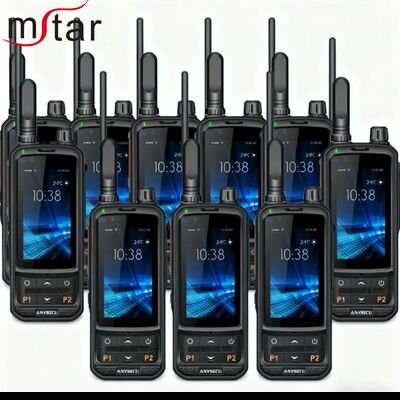ซื้อ สายวิทยุแบบพกพา 4G IPX-3 กันน้ํา 2 ทาง มีแบตเตอรี่ 3500mAh และระบบ Android Wifi Zello POC ปุ่มเพื่อพูด การผลิตออนไลน์