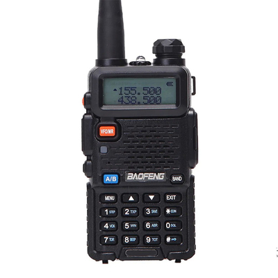 สายวิทยุดิจิตอลสองทาง Baofeng UV-5RX Tri-band 5Watt ไมล์ไร้สาย ระยะยาวมืออาชีพ แฮม สีดํา