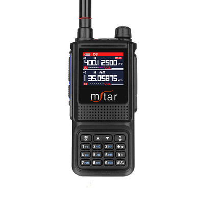 1-8กิโลเมตร มือถือ M-UV7 Full Band Emergency วิทยุสองทาง Alarm จอจอ LCD