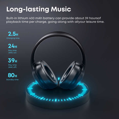 Langsdom Bluetooth Headset Accessories For Two Way Radio Blurtrum Chipset ANC Bluetooth Headphones สําหรับผู้เดินทางบ่อยในเที่ยวธุรกิจ