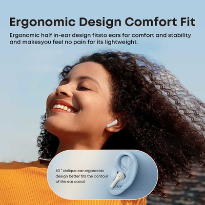 Langsdom Wireless Earbud 5.3 สเตเรียบาส หูฟัง 2024 เสียงยกเลิกหูฟัง 32H ไมโครโฟนสองสาย โทร Bluetooth หูฟัง