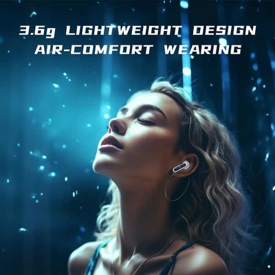 หูฟังและไมโครโฟน Bluetooth แบบไร้สาย หูฟังและไมโครโฟนด้วยการควบคุมด้วยการสัมผัสและการยกเลิกเสียงเสียงแวดล้อม ENC