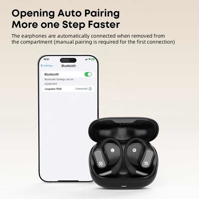 หูฟังและไมโครโฟน หูฟังเปิดและไมโครโฟน ด้วยความจุแบตเตอรี่ 500mAh และตัวชี้แจงแบตเตอรี่ LED