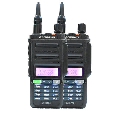 IP67 กันน้ํา VHF UHF Baofeng UV9R โปรสองทางวิทยุ Walkie Talkie